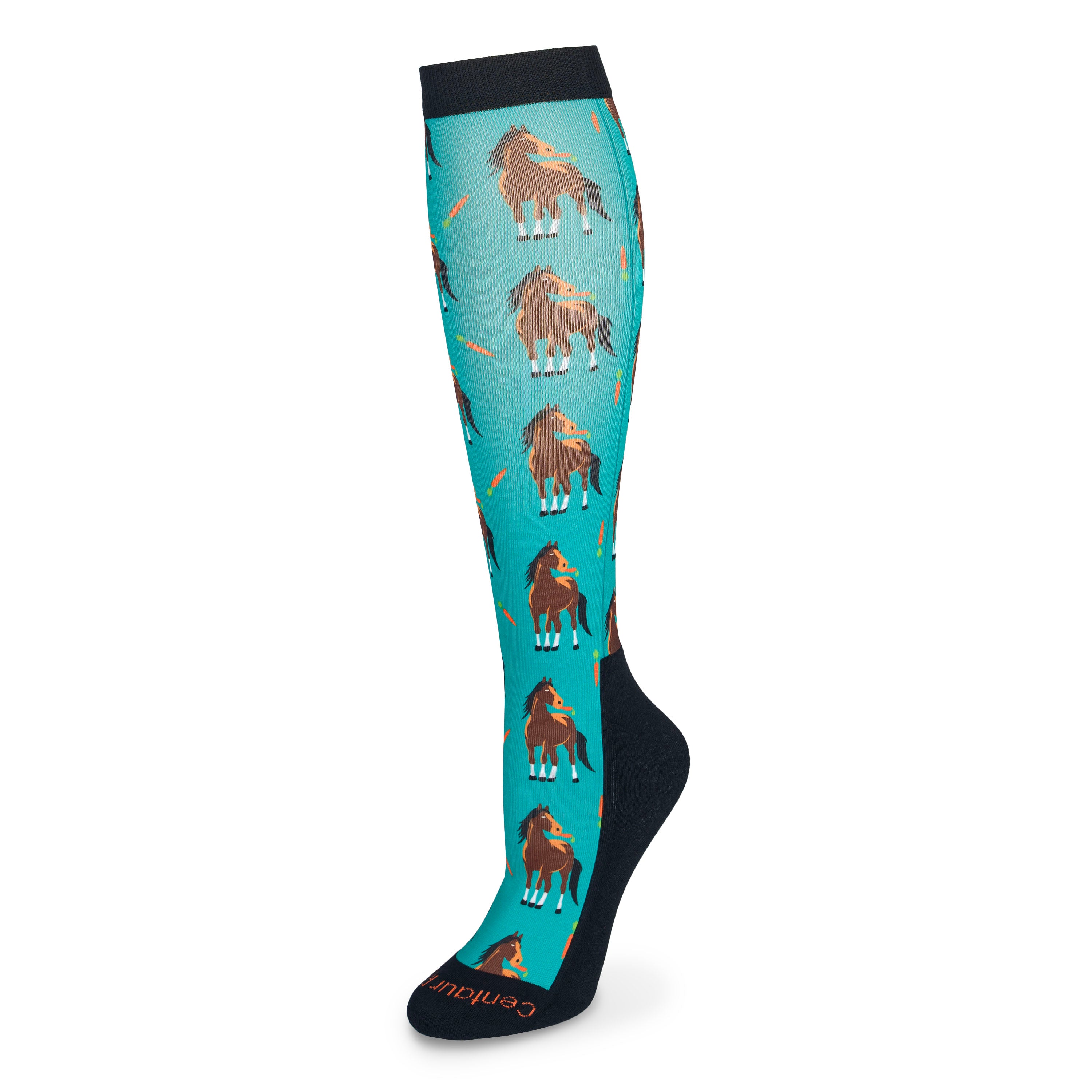 Centaur Ranch® Adult Boot Sock - Horse Carrots